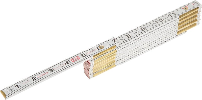 Lufkin Crescent 5/8" X 6' Red End® Engineer's Scale Wood Rule - 1066DN , White - Image 3