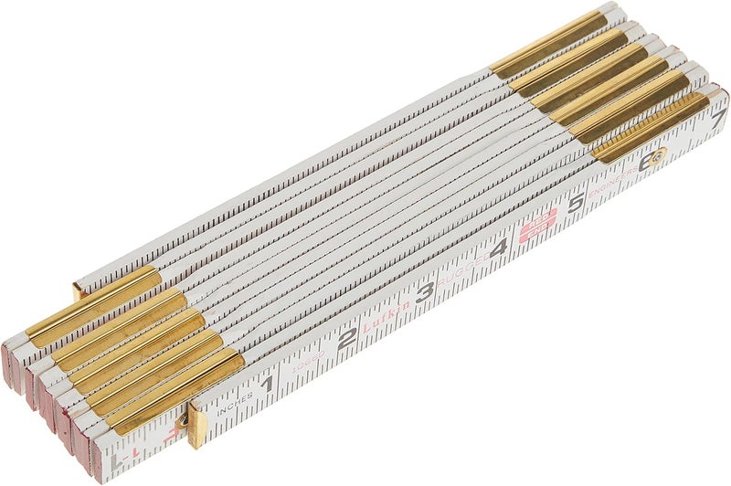 Lufkin Crescent 5/8" X 6' Red End® Engineer's Scale Wood Rule - 1066DN , White - Image 4
