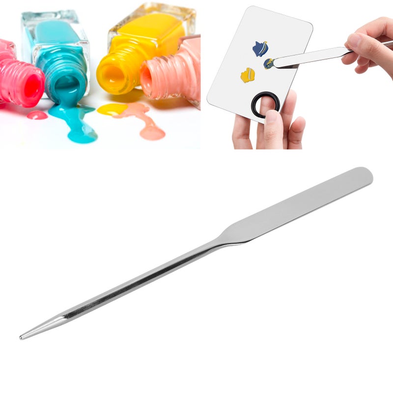 Liquid Foundation Spatula Stainless Steel Ergonomic Nail Art Makeup Stirring Rod for Makeup Artist - Image 5