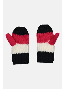 NAUTICA Kids Girl Colorblock Gloves, Pink  - Image 2