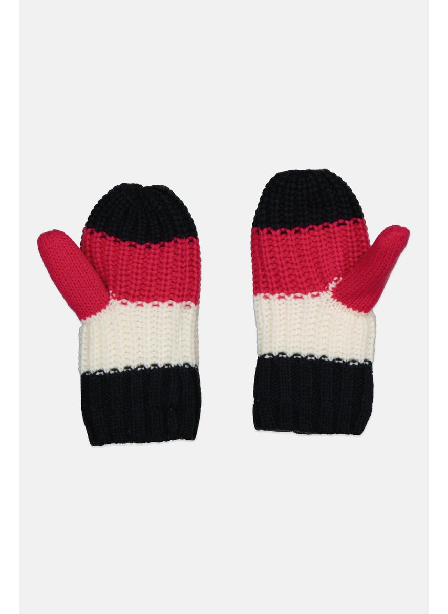 NAUTICA Kids Girl Colorblock Gloves, Pink  - Image 2