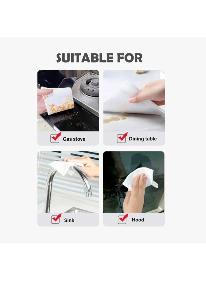 Disposable Kitchen Wipes- Grease-Removing Wipes -, Strong Restaurant Wipes for Removing Grease, Oil, and Food Stains, and Cleaning Glass Tables, 80 Pieces - Disposable Kitchen Cleaning Wipes for Sanitizing the Kitchen, Household Wipes for Removing Grease Stains, Paper Wet Wipes for Cleaning Glass and Tables - Grease-Removing Wet Wipes - Image 3