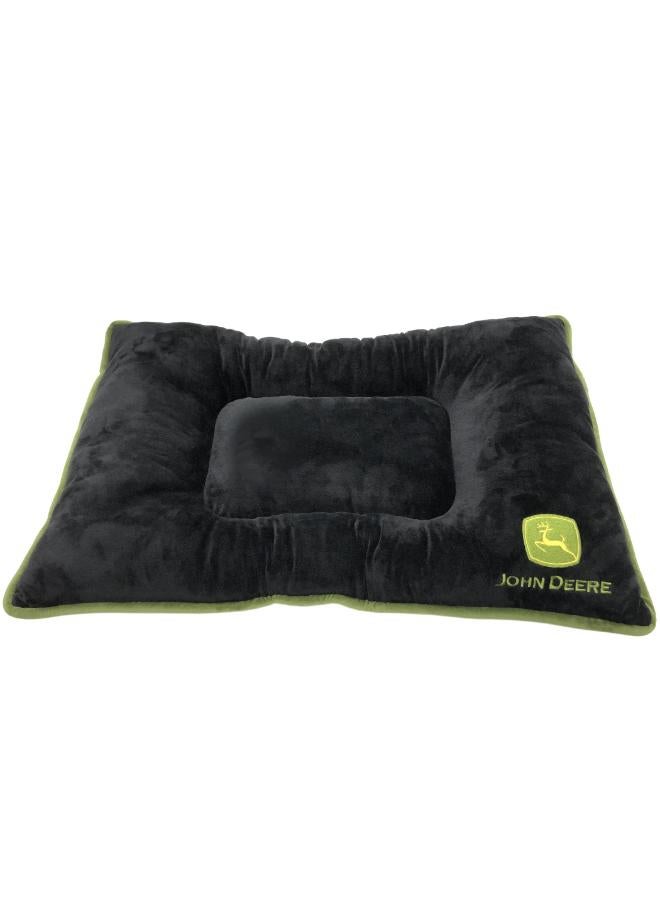 John Deere Luxury Velvet & Leather Dog Mattress – Soft, Durable & Non-Slip Pet Bed - Image 1