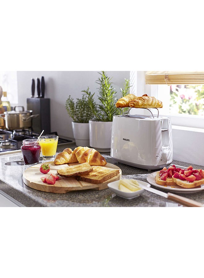 فيليبس محمصة خبز توضع على سطح الطاولة شريحتين 830 W HD2581 أبيض - Image 4
