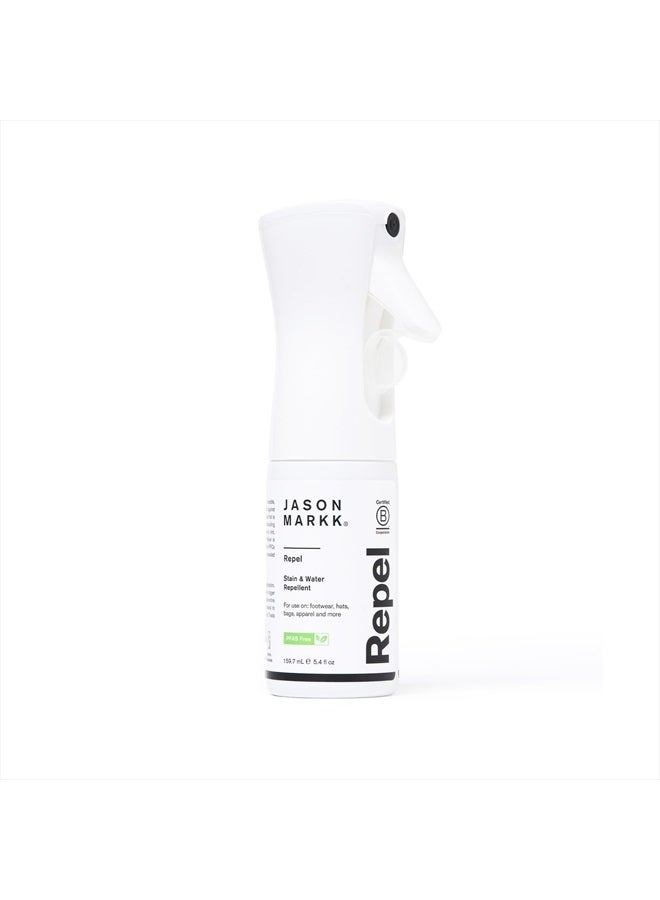 Jason Markk 5.4 oz. Repel Spray - Eco-Friendly - Water-Based - Creates Durable & Breathable Barrier that Repels Liquids & Stains - Safe on All Materials Including Suede, Nubuck, Leather, and More - Image 1