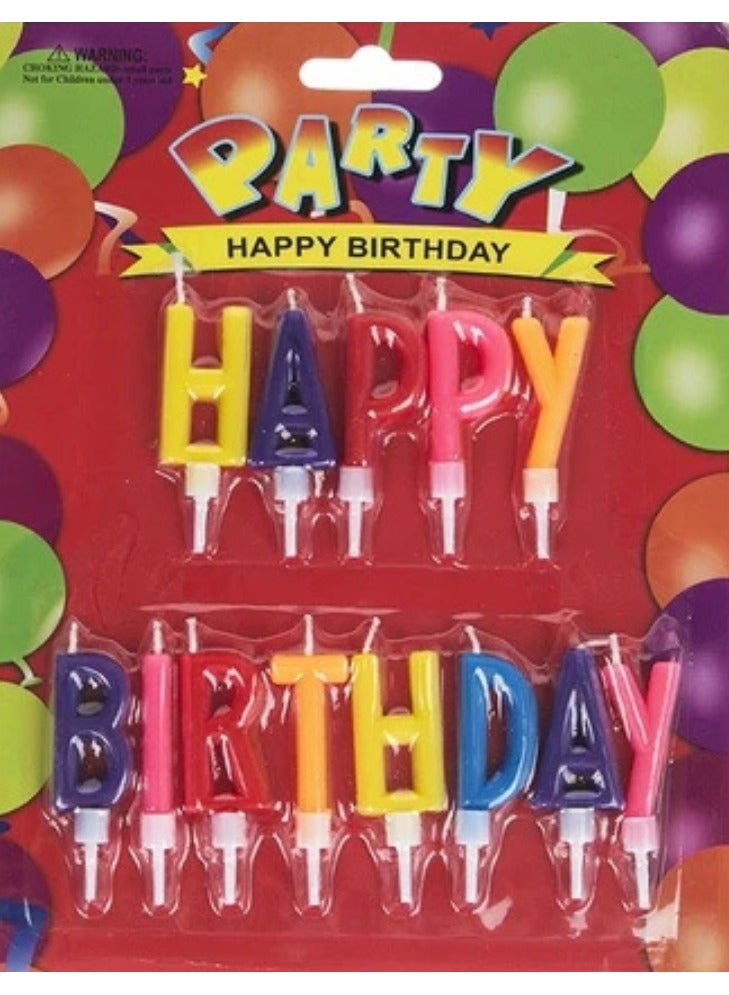 مجموعة شموع عيد ميلاد سعيد مكونة من 13 قطعة متعددة الألوان - Image 4