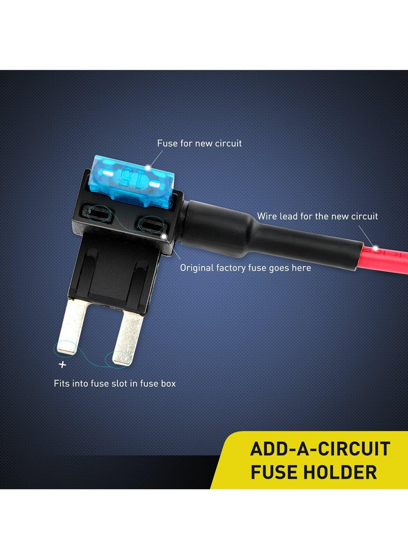 TLAXCA - 12V Car Add-A-Circuit Fuse Tap Adapter Mini ATM Apm Blade Fuse Holder-10 Pack - Image 1