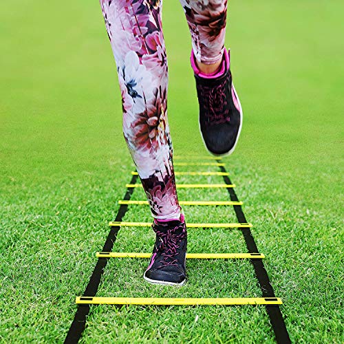BELCO Sports 6 Inch Cones Pack 10,20 Space Markers and 8 Meter Ladder with Pushup Stand Agility Combos - Image 2