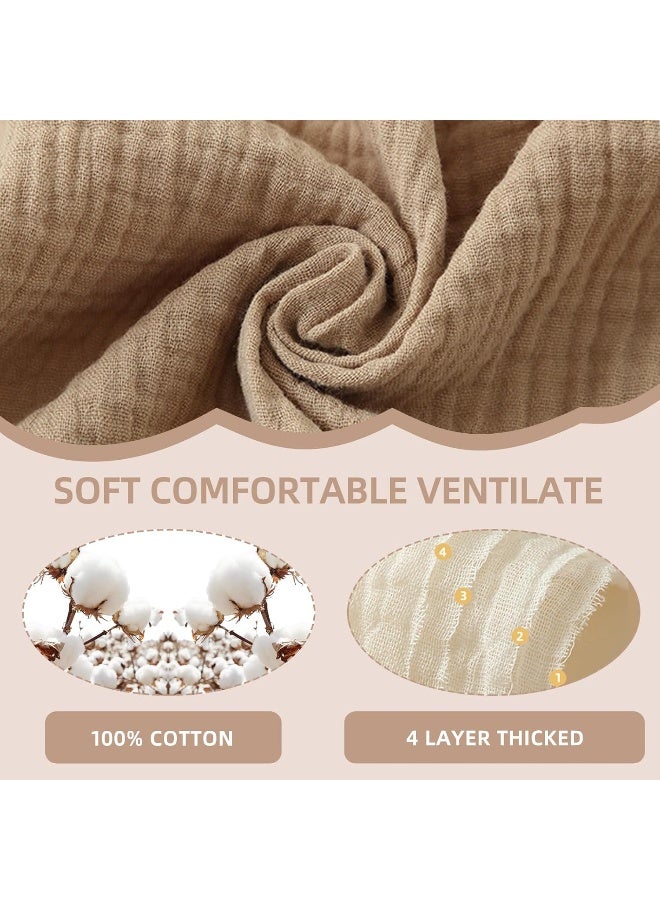 duludulu Muslin Baby Bibs - Soft 100% Cotton Drool Bandana Bibs for Baby Girls, 8 Solid Colors Set - Image 2