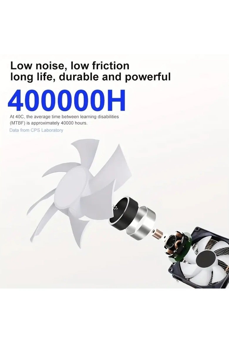 GOLDEN FIELD 488 CPU Cooler – CPU Fan & PC Radiator Heatsink with 2 Heatpipes, Low Noise Air Cooling Fan for Intel & AMD Processors - Image 3