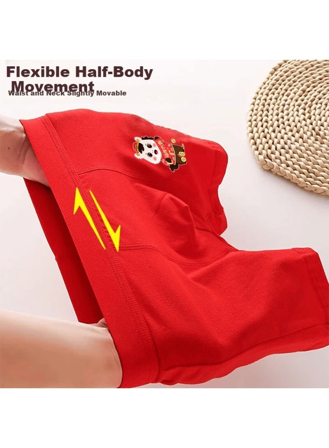 Yuzhaolin Children's New Year Year Of The Horse Red Pure Cotton Warm Set Underwear Socks Chinese Style Gift Box - Image 3