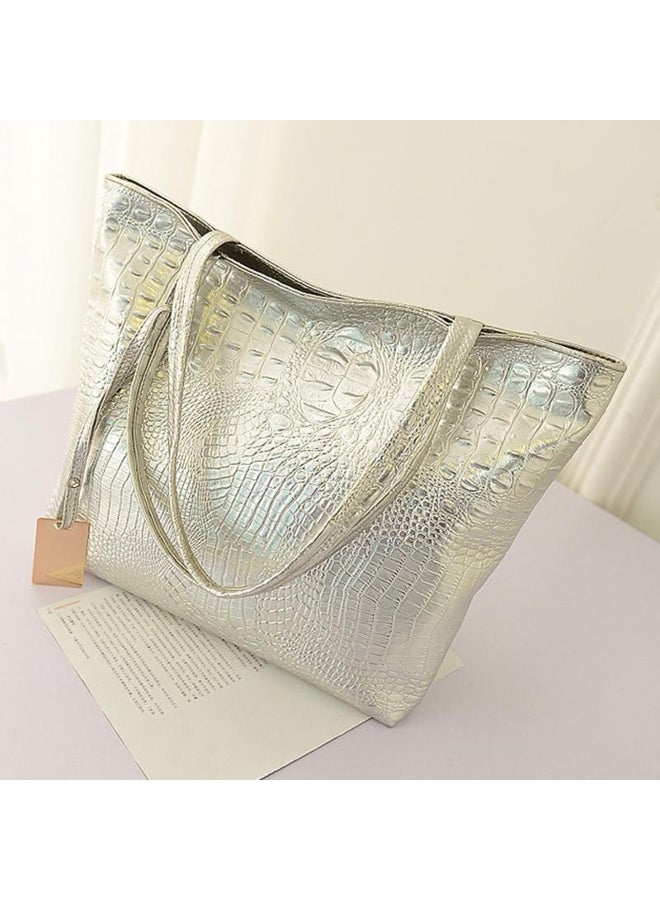 Yogodlns Yogodlns Women's Shoulder Bags Large Capacity PU Leather Retro Crocodile Pattern HandBag Fashion Underarm Shopper Totes for Dropshipping