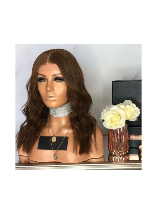 نيبمينينت شعر مستعار طويل ومجعد بلون سادة بني - Image 3