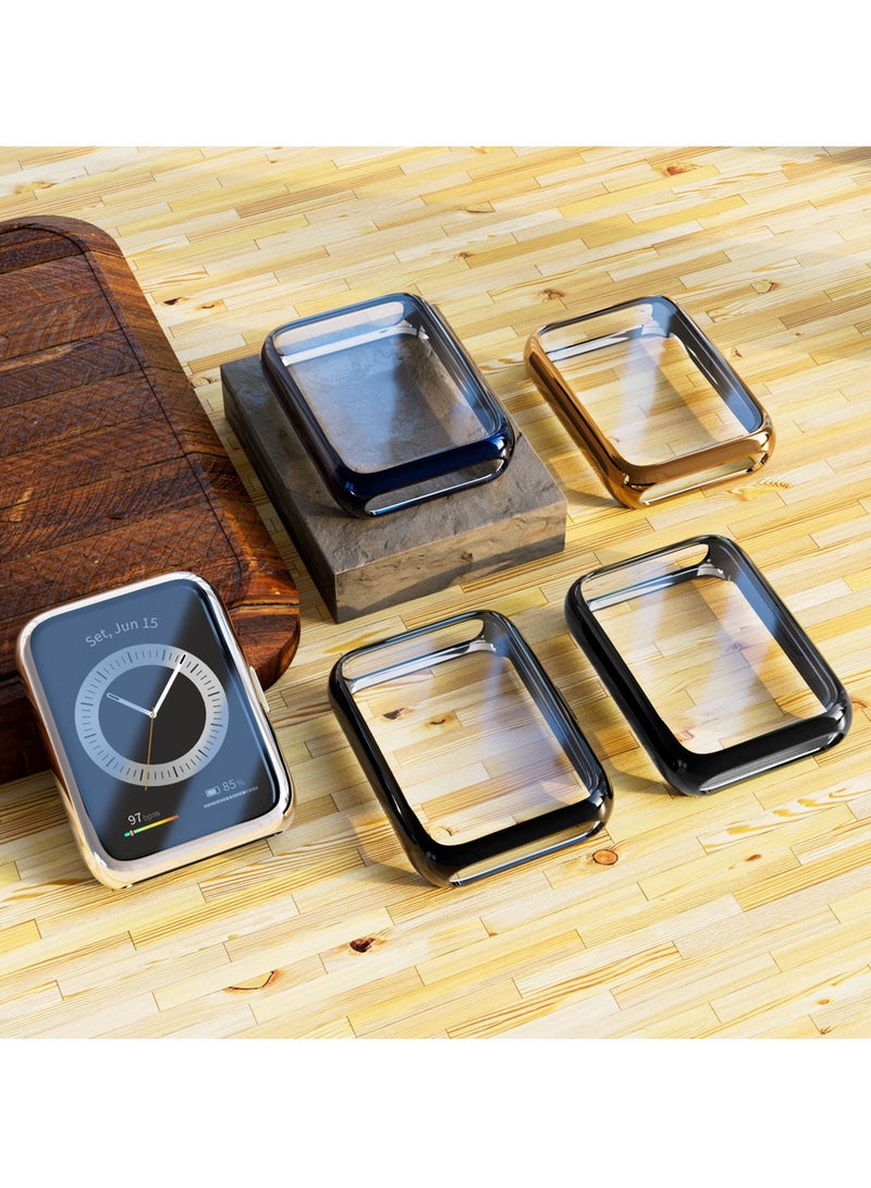 3-Pieces -TPU full cover case Huawei Watch Fit 2 Clear/Gold/Black - Image 5