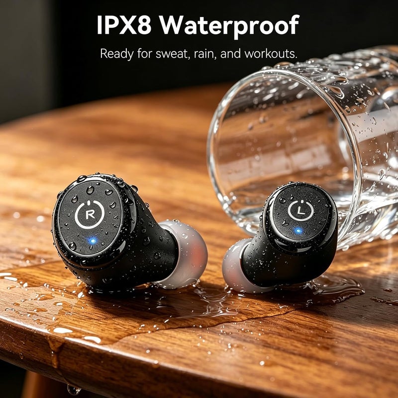 TOZO T10 (Classic Edition) Bluetooth 5.3 Wireless Earbuds with Wireless Charging Case IPX8 Waterproof Stereo Headphones in Ear Built in Mic Headset Premium Sound with Deep Bass for Sport Black - Image 5