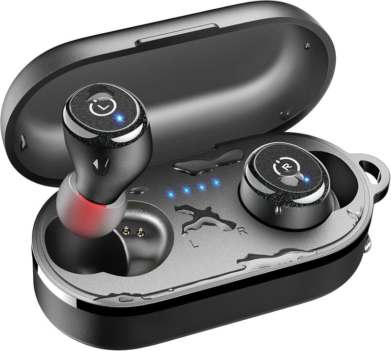 TOZO T10 (Classic Edition) Bluetooth 5.3 Wireless Earbuds with Wireless Charging Case IPX8 Waterproof Stereo Headphones in Ear Built in Mic Headset Premium Sound with Deep Bass for Sport Black - Image 1