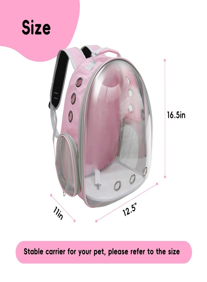 GeerDuo Cat Backpack, Airline Approved Bubble Carrying Bag for Small Medium Dogs Cats, Space Capsule Pet Carrier Dog Hiking Backpack Travel Carrier (Pink) - Image 5