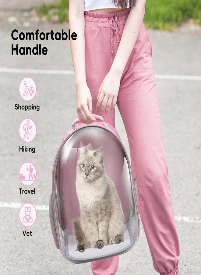 GeerDuo Cat Backpack, Airline Approved Bubble Carrying Bag for Small Medium Dogs Cats, Space Capsule Pet Carrier Dog Hiking Backpack Travel Carrier (Pink) - Image 2