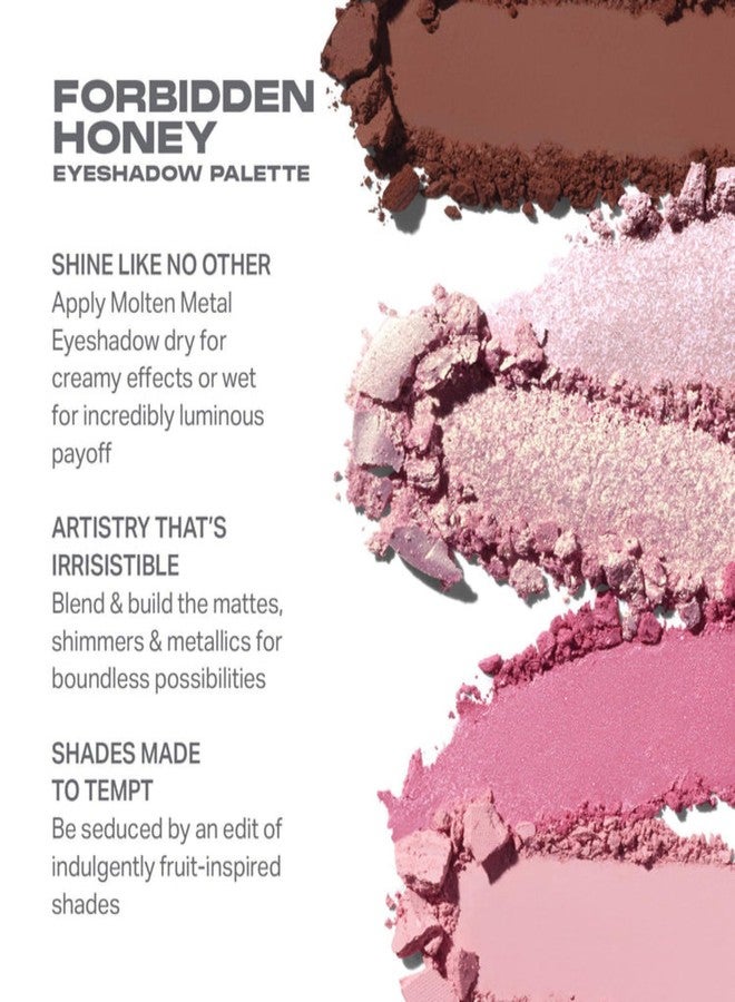 Morphe لوحة فنون مورفي المحظورة بالعسل - لوحة ظلال عيون بتأثير الفويل مع لمسات مطفية، لامعة وفويل - ظلال عيون وردية وبنية مع تأثير مضيء (0.35 أونصة) - Image 3