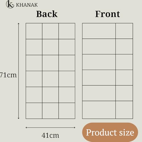 KHANAK Plastic 30 Pockets Double Sided Clear Hanging Bag Underwear Bra Socks Hanger Clothing Storage Organizer Wall Hanging Closet Shelves Clothing Storage Pockets (Ivory) - Image 2