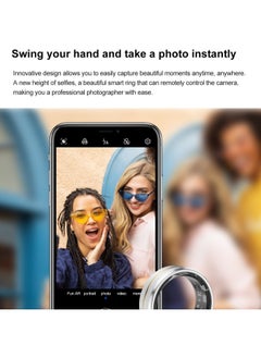 Generic Smart Ring Multi-function Ring For Men And Women Black Technology Waterproof Bluetooth Ring Sleep Mode Heart Rate Gesture Photo-Color:Side Gold No. 8 (inner Diameter 18.2mm) Box Charger  - Image 5