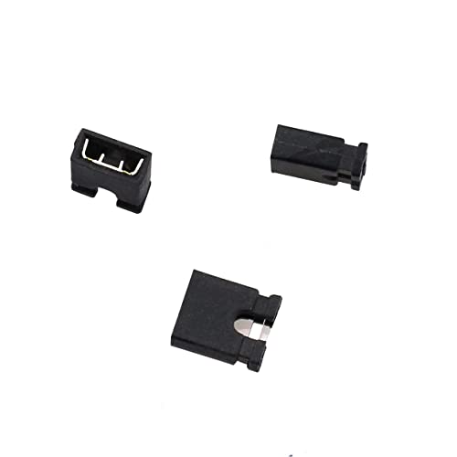 MEETOOT 200PCS 2.54mm Standard Pin Header Jumper Cap Short Connection Block Circuit Board Shunts Short Circuit Cap for Hard Drive CD DVD Motherboards DIY Accessories Black - Image 5