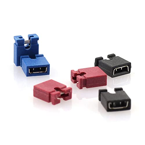 MEETOOT 200PCS 2.54mm Standard Pin Header Jumper Cap Short Connection Block Circuit Board Shunts Short Circuit Cap for Hard Drive CD DVD Motherboards DIY Accessories Black - Image 4