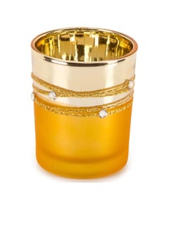 David Tutera Glass Votives Gold Plated with Rhinestones