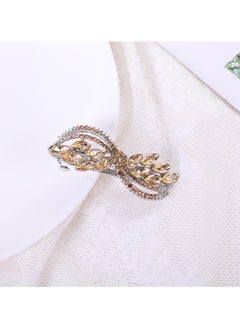 Generic 2-Piece Gold Rhinestone Hair Clips Set, Bridal & Everyday Alloy Barrettes for Women, Hypoallergenic Hair Accessories  - Image 2