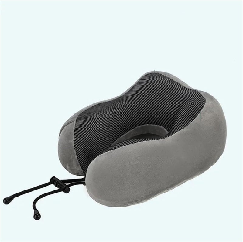Travel Pillow Premium Memory Foam, Comfortable & Supportive Neck Pillow, Sleeping Neck Pillows for Travel, Airplane Pillow for Sleeping Airplane, Car, Office and Home（Dark Grey） - Image 1