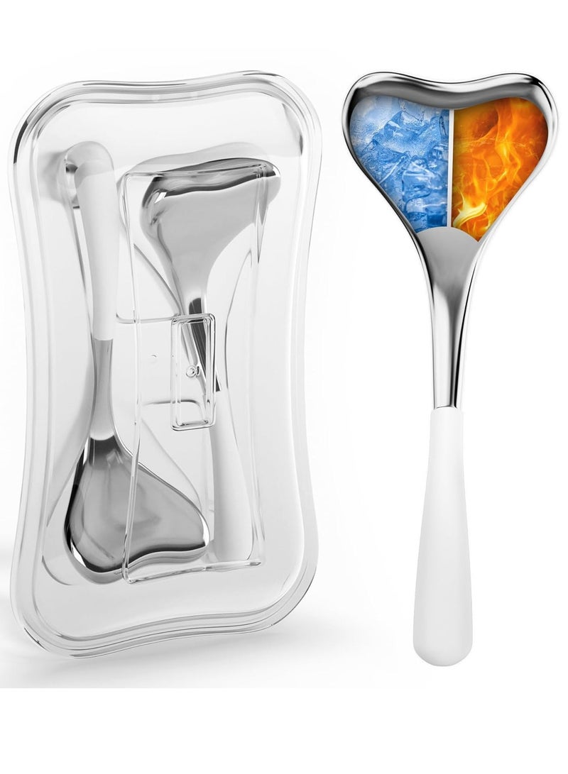 general 2-in-1 Gua Sha Cryo Sticks for Face & Eyes Puffiness Relief, Stainless Steel Facial Ice Globes in Ergonomic Massaging Shape, Cooling Globes Facial Esthetician Supplies w/Carry Case  - Image 1
