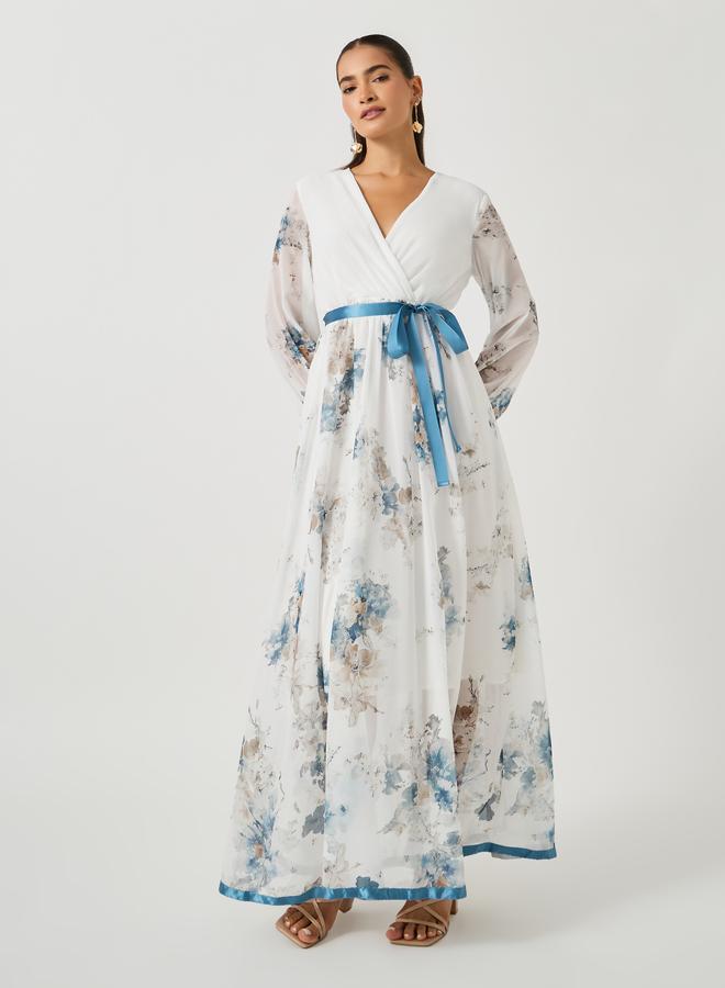 Styli Floral Chiffon Dress - Image 2