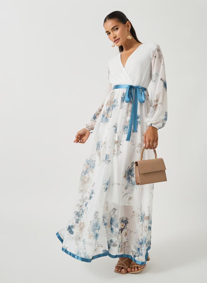 Styli Floral Chiffon Dress - Image 1