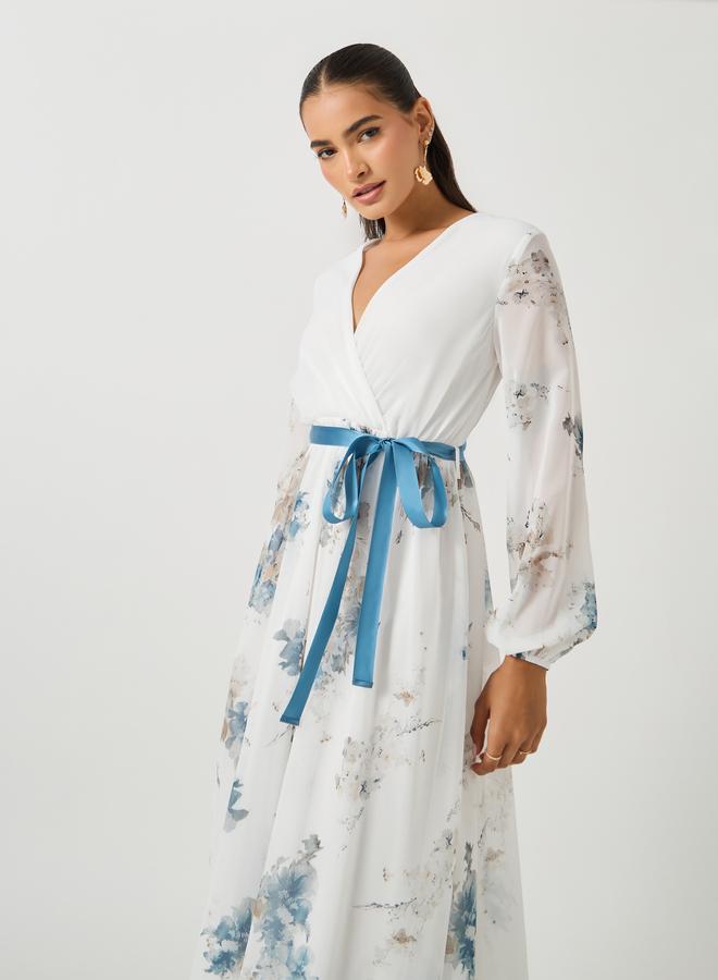 Styli Floral Chiffon Dress - Image 3