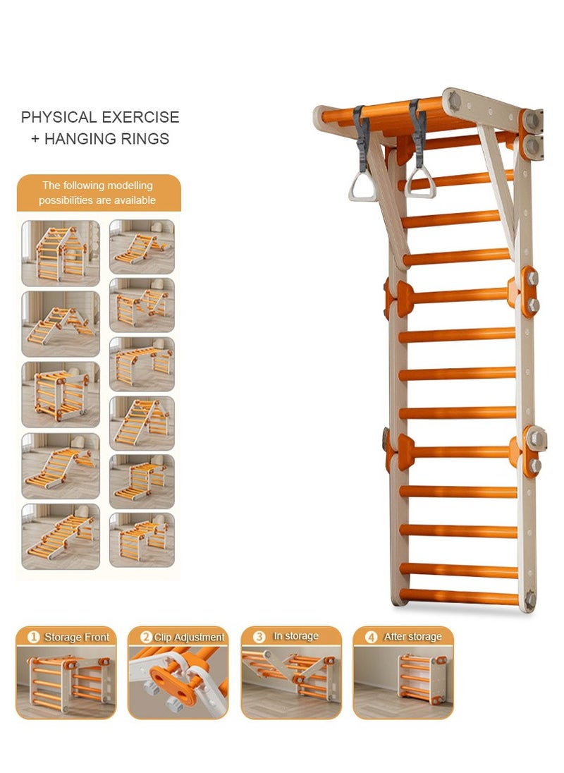 MaBaby Children Folding Slide Slide Indoor Home Small Family Climbing Frame Playground Kids Toys Baby Climbing Frame  - Image 1