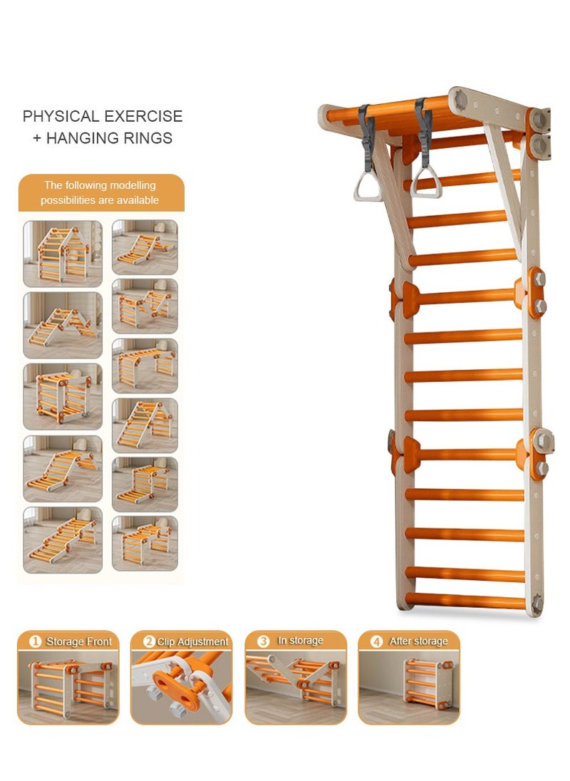 MaBaby Children Folding Slide Slide Indoor Home Small Family Climbing Frame Playground Kids Toys Baby Climbing Frame  - Image 4