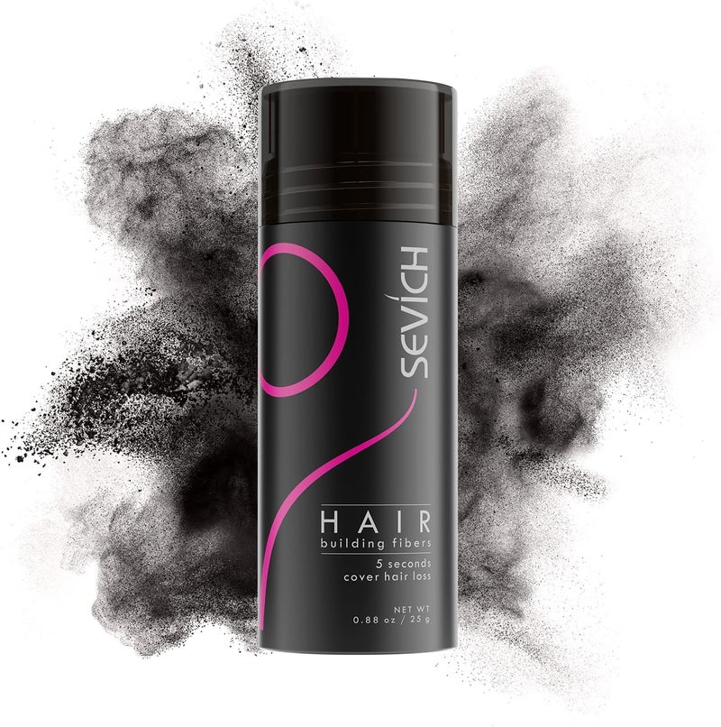 Sevich Hair Fibers for Thinning Hair, Hair Building Fibers Instantly Thicker & Fuller Look,Hair Powder for Men & Women 25g Dark brown - Image 1