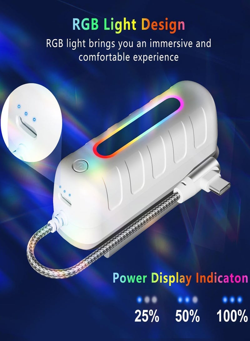 Battery Pack for Meta Quest 2/3/3s, 5000mAh Extended Power with Multi-Colors RGB Lights, Lightweight and Portable VR Extend Power Accessories for Extra 2-4H Playtime  - Image 2