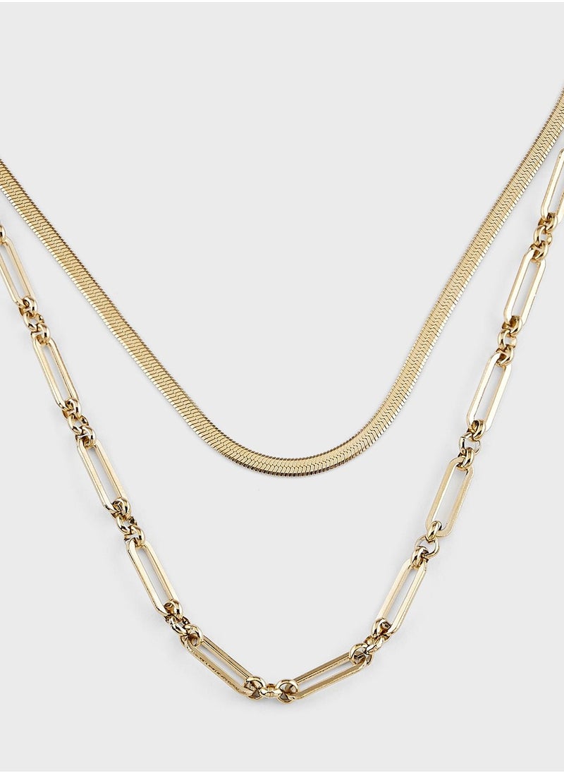 Lady Mauve JORGA SNAK E & PAPERCLIP CHAIN NECKLACE  - Image 2
