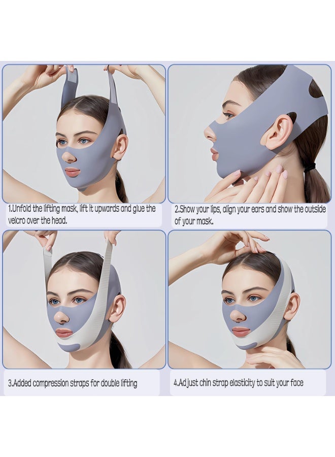 Loquat Chin Strap for Women,Reusable V Line Lifting Mask,Breathable, Comfortable Chin Strap for Women - Image 3