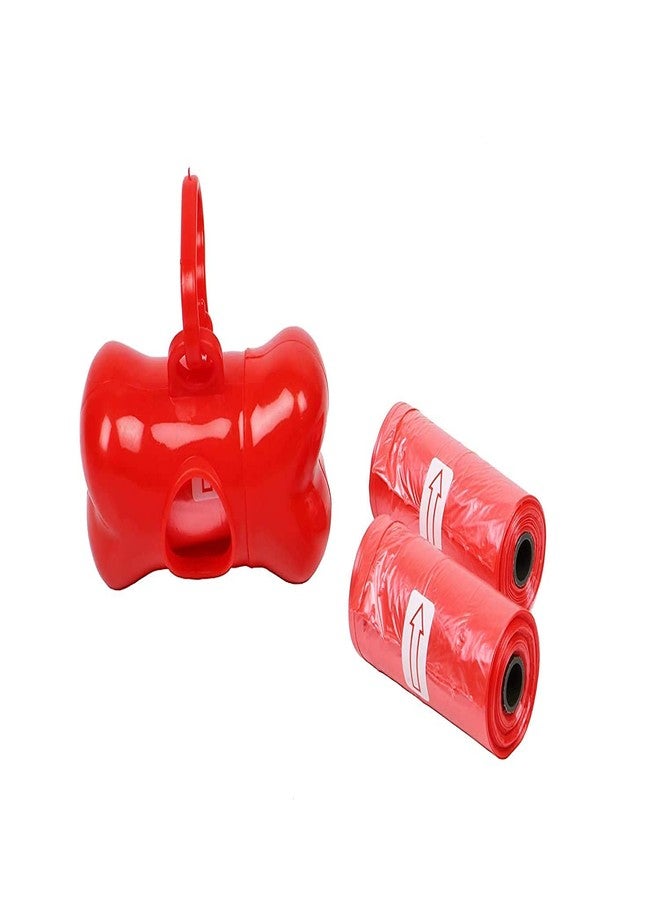 DOGTOWN Bone Dispenser with Set of Waste Pick up Poop Bag for Dogs & Pets (1 Dispenser & 2 Rolls with 15 Bags Each)- Color May Vary - Image 1