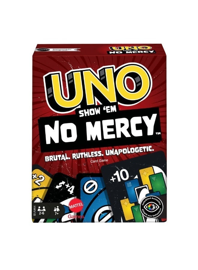 UNO Show 'em No Mercy - Twist to Classic Card Game with Draw 10, Stacking, Swapping & Mercy Rule, Ideal for Kids & Adults, Ages 7+ - Image 2