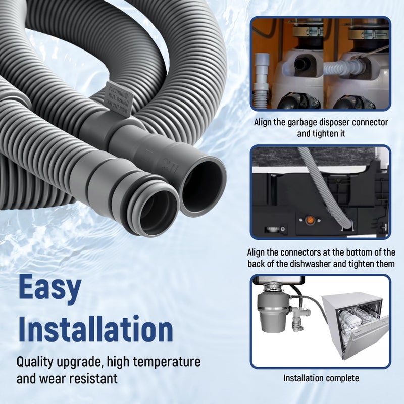 Ratiekc AEM74333104 AEM74333101 Dishwasher Drain Hose Compatible With LG Dishwasher Drain Hose LDF5545ST LDF5545BD LDF5545SS LDF5678ST LDFN4542S LDP6797ST Drain Hose Assembly Replacement AP7034217 PS16621806 - Image 5