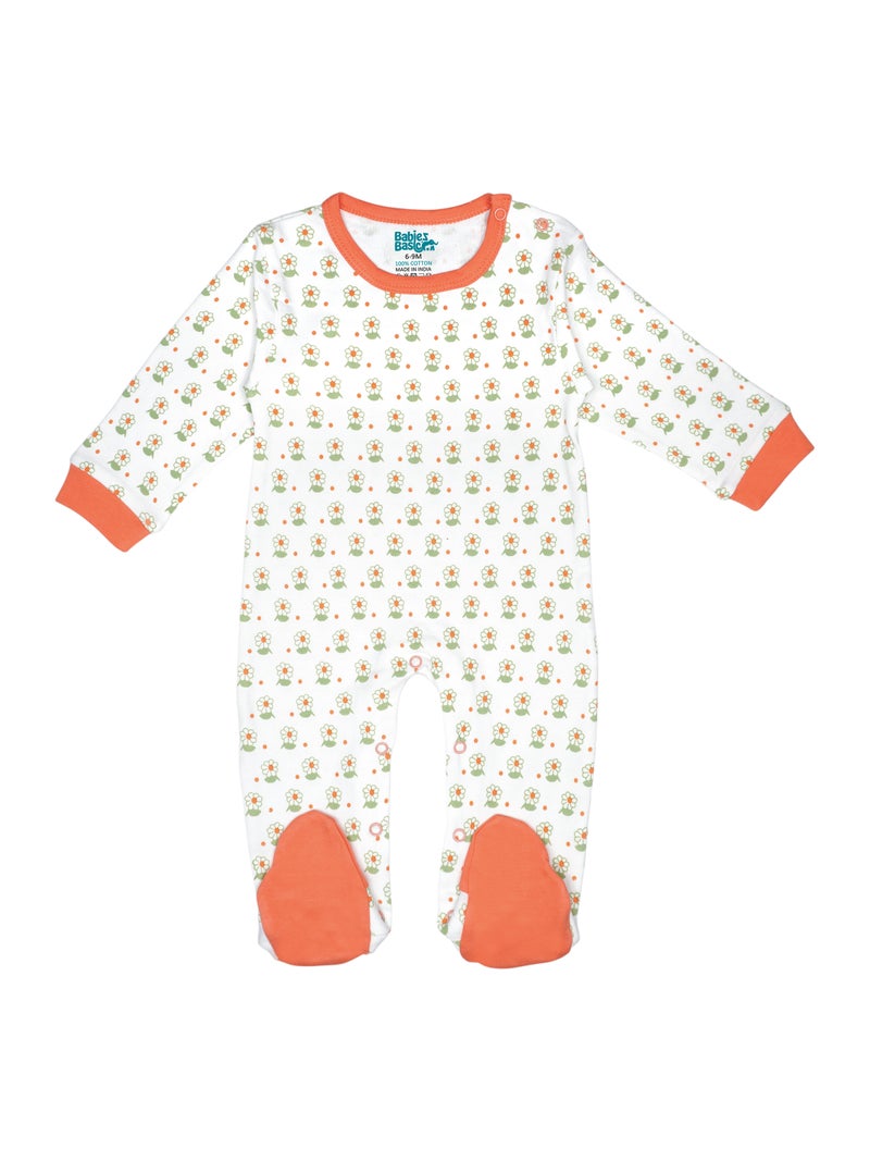 Babies Basic 5 piece Unisex 100% Cotton Sets include Bib, Romper, Mittens, Cap and Sleepsuit/Jumpsuit - Image 2