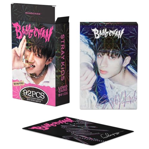 KPOPBP Stray Kids Photocards 60 PCS SKZ Rock Star Album Photo Cards with 32 PCS Stickers Kpop Gift Lomo Cards Merch for SKZ Boys and Girls (Bang Chan) - Image 3