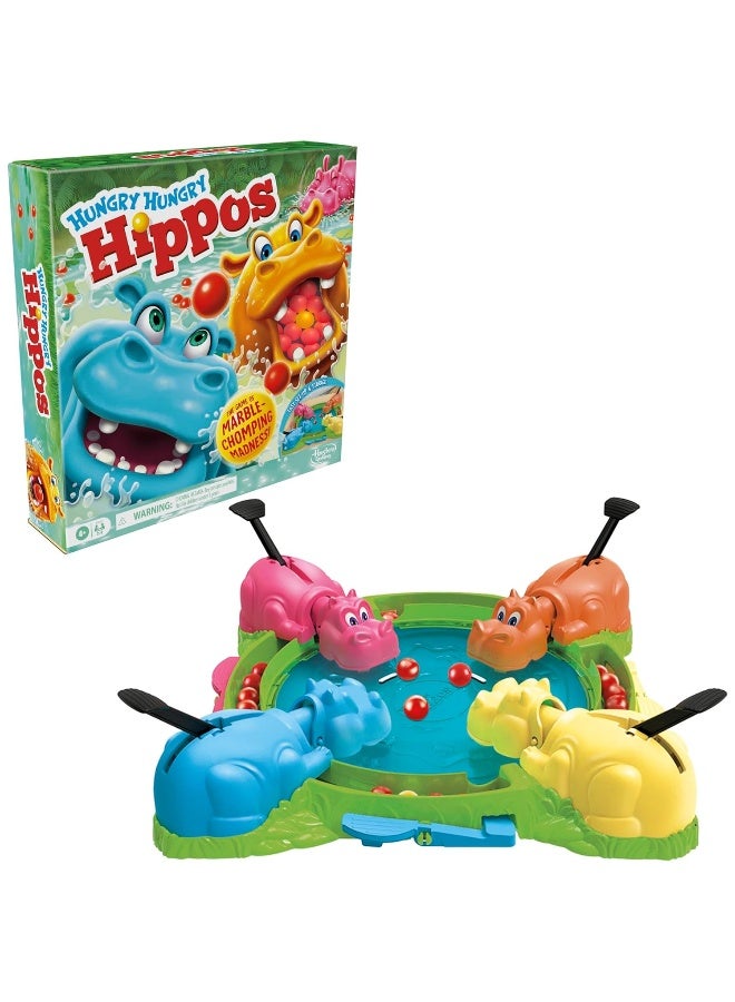 HASBRO - GAMING Hungry Hungry Hippos Marble Relaunch Board Game - Image 2