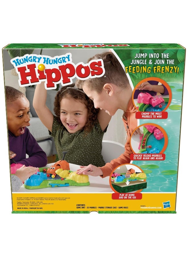 HASBRO - GAMING Hungry Hungry Hippos Marble Relaunch Board Game - Image 3