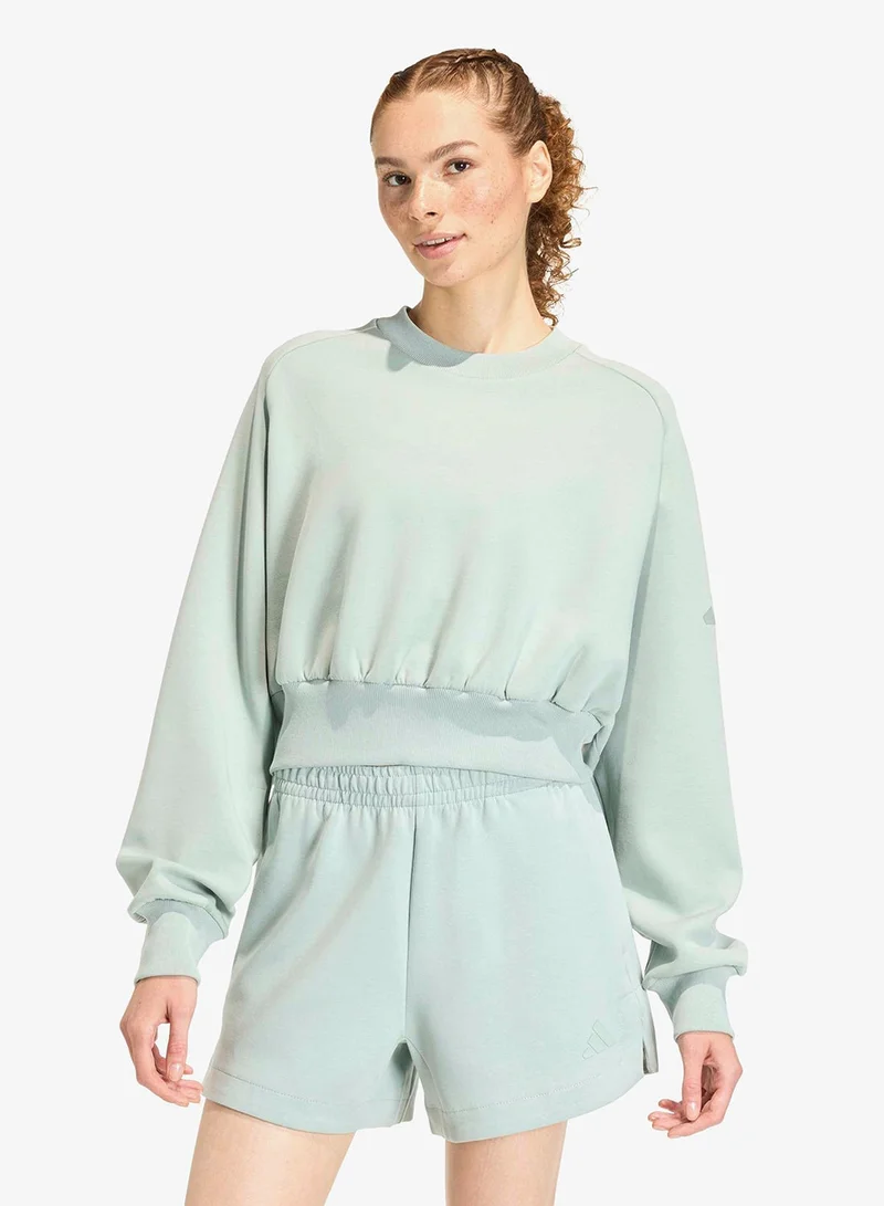 اديداس سويت شيرت فضفاض فاخر ناعم