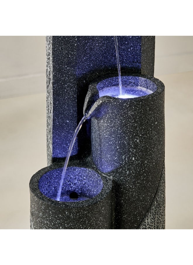 Home Box Adele 3-Pot Stone Finish Fountain With Led 60 X 24 X 31 Cm  - Image 2