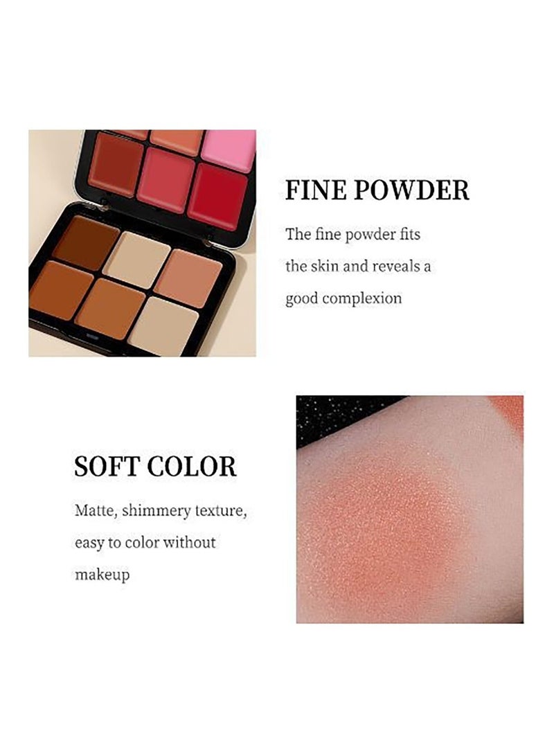 12 Color Blending Color Contour and Concealer Blusher Palette for Sculpting and Illuminating Natural Color - Image 4